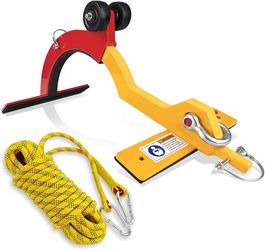 Heavy Duty Roof Safety Anchor Hook No Drill Fall Protection Equipment 5000 lb Rated Red & Yellow