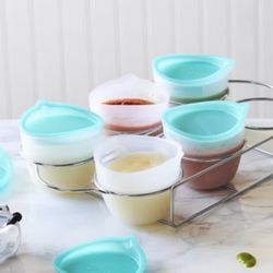 NEW PAMPERED CHEF SILICONE FREEZER CUPS AND RACK
