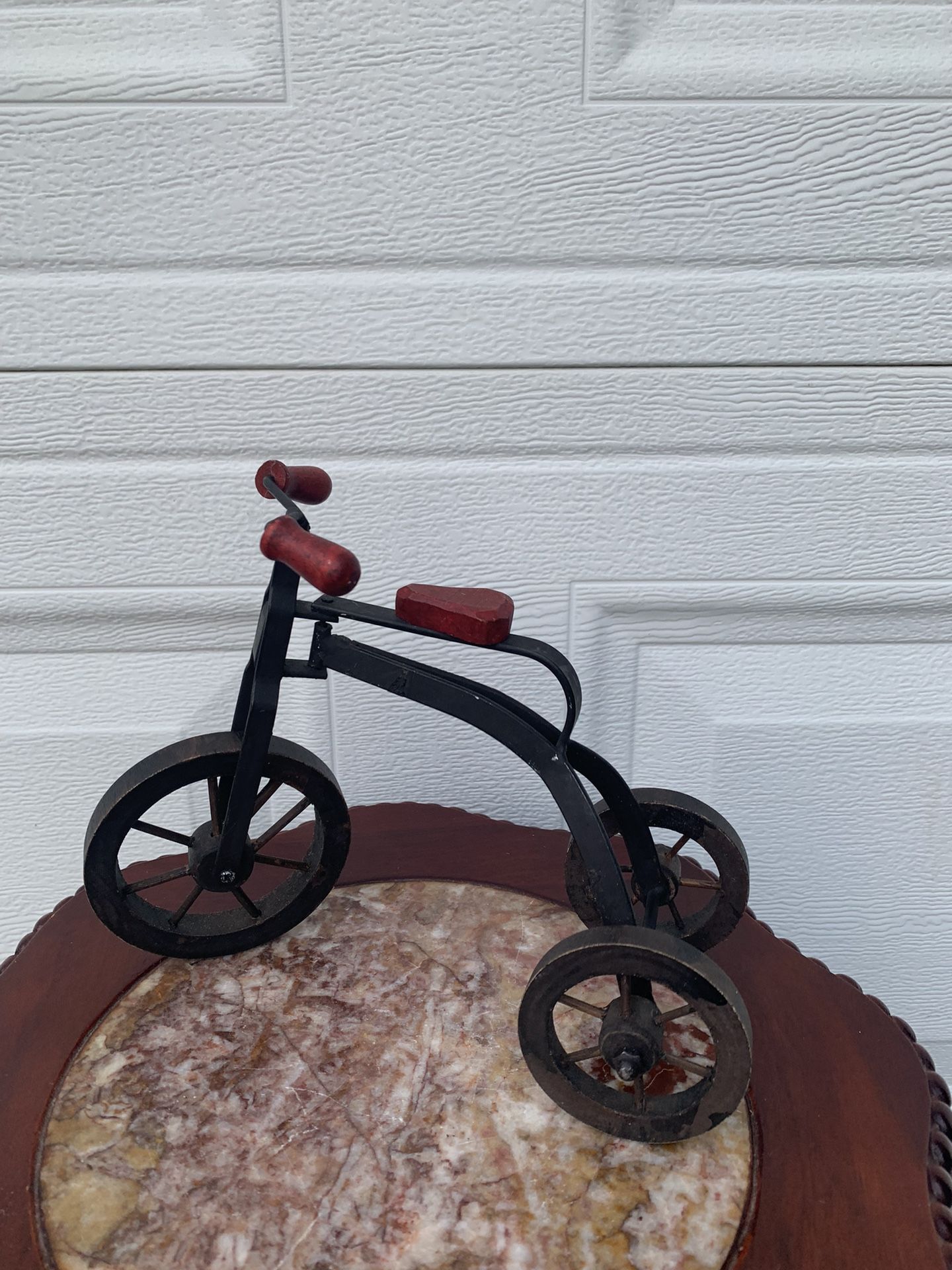 Rustic Metal & Wood Tricycle Home Decor/Doll Bike