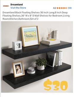 Black Floating Shelves