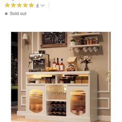 Coffee bar cabinet