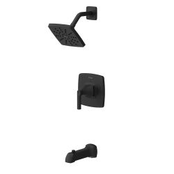 Vaneri Tub & Shower Trim with Valve Black