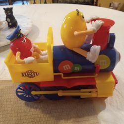 Colorful M&M Yellow Red Toy Train Vintage And Colorful M&M Toy Train