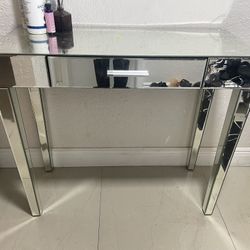 Mirror Console Table-Firm On Price (Furniture) Living Room 