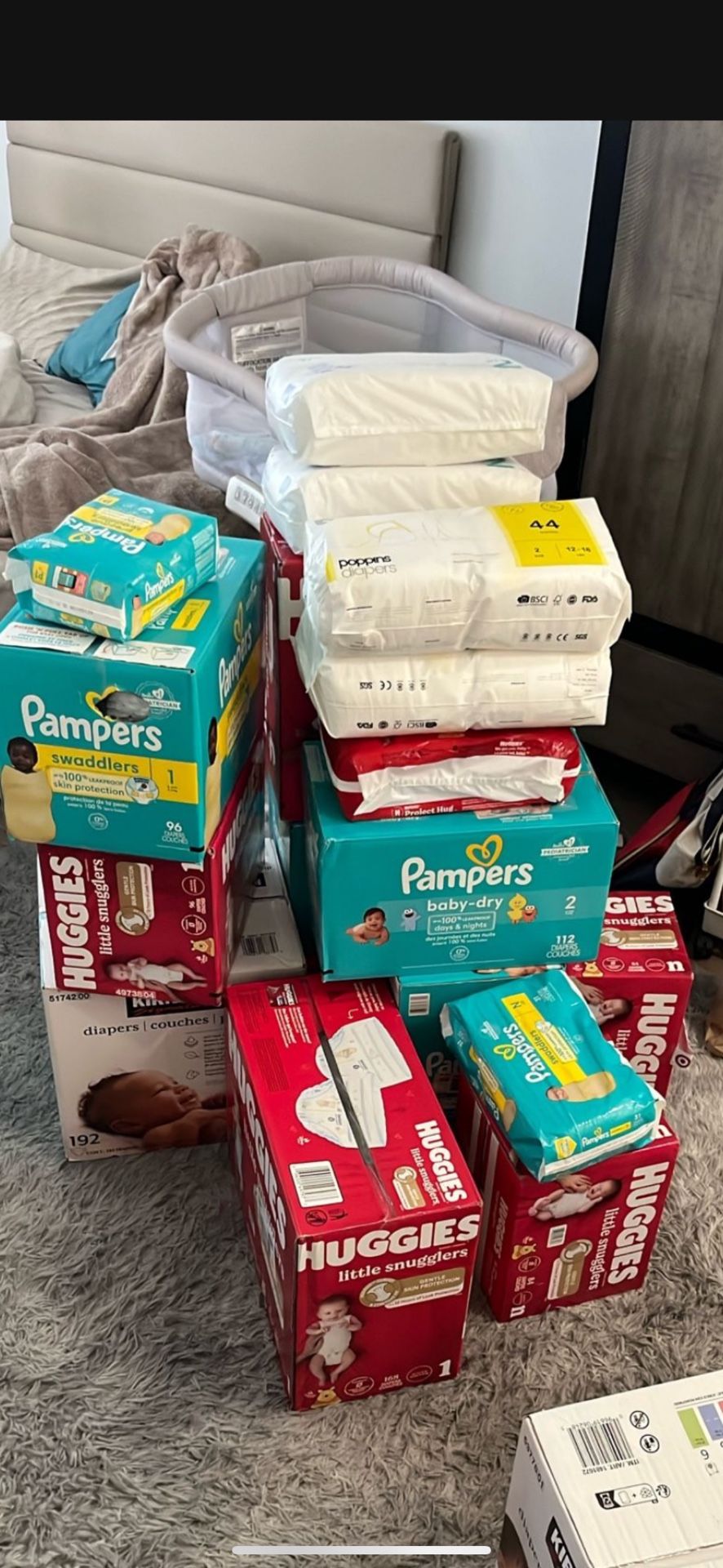 Diapers Size N, 1 & 2