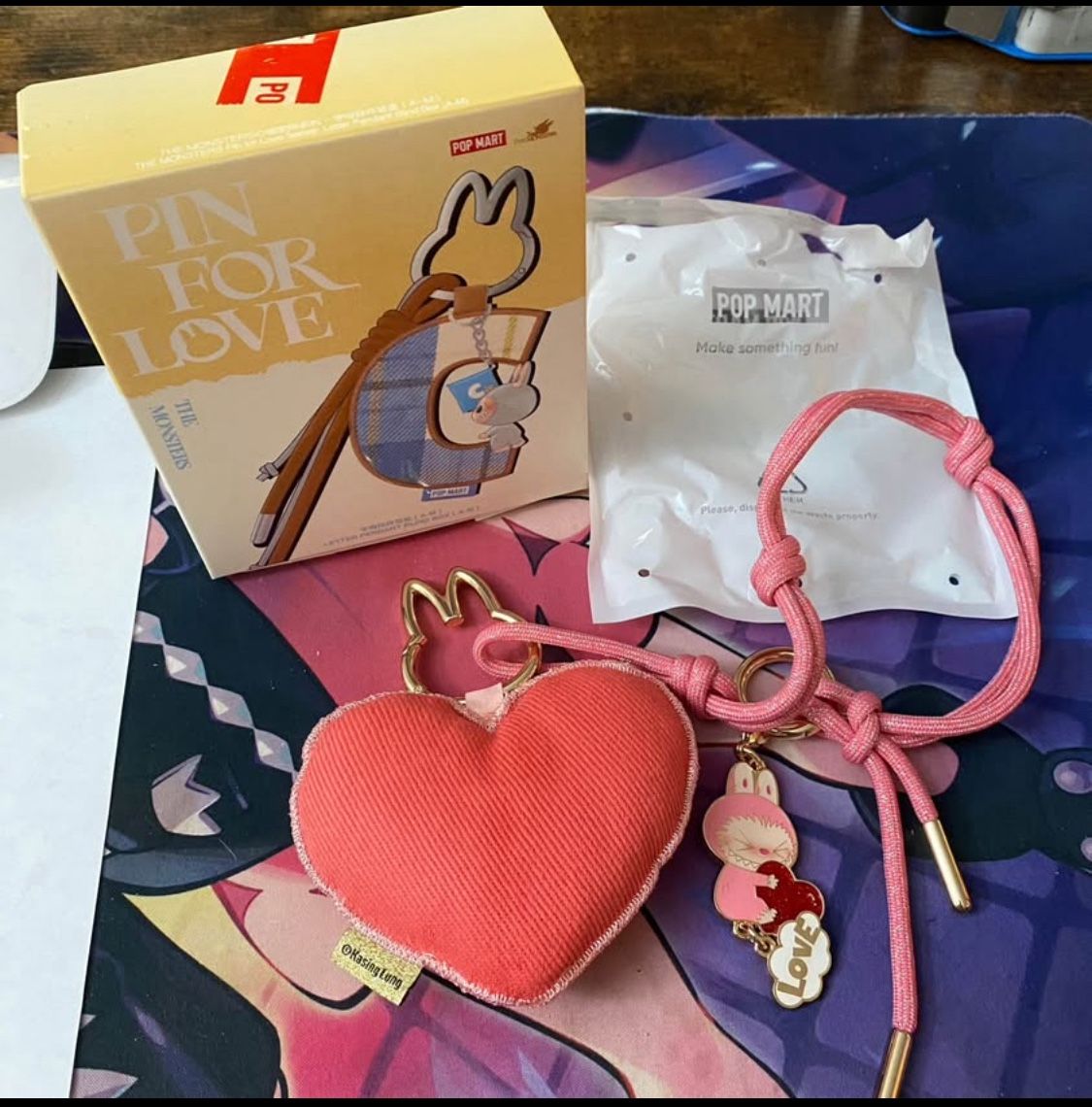 THE MONSTERS Pin for Love Series-Letter Pendant Blind Box (A-M) - Heart (secret)