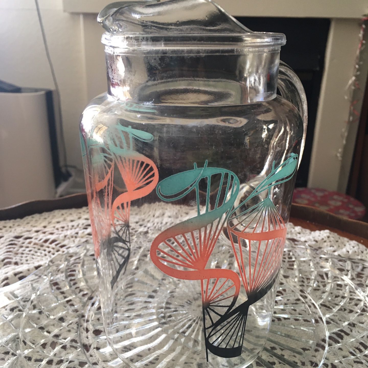 Mid-Century Modern Pitcher With Quirky Retro Design/Vintage