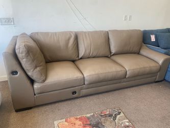 NICE BRON LEATHER PARTIAL SECTIONAL SOFA PIECE