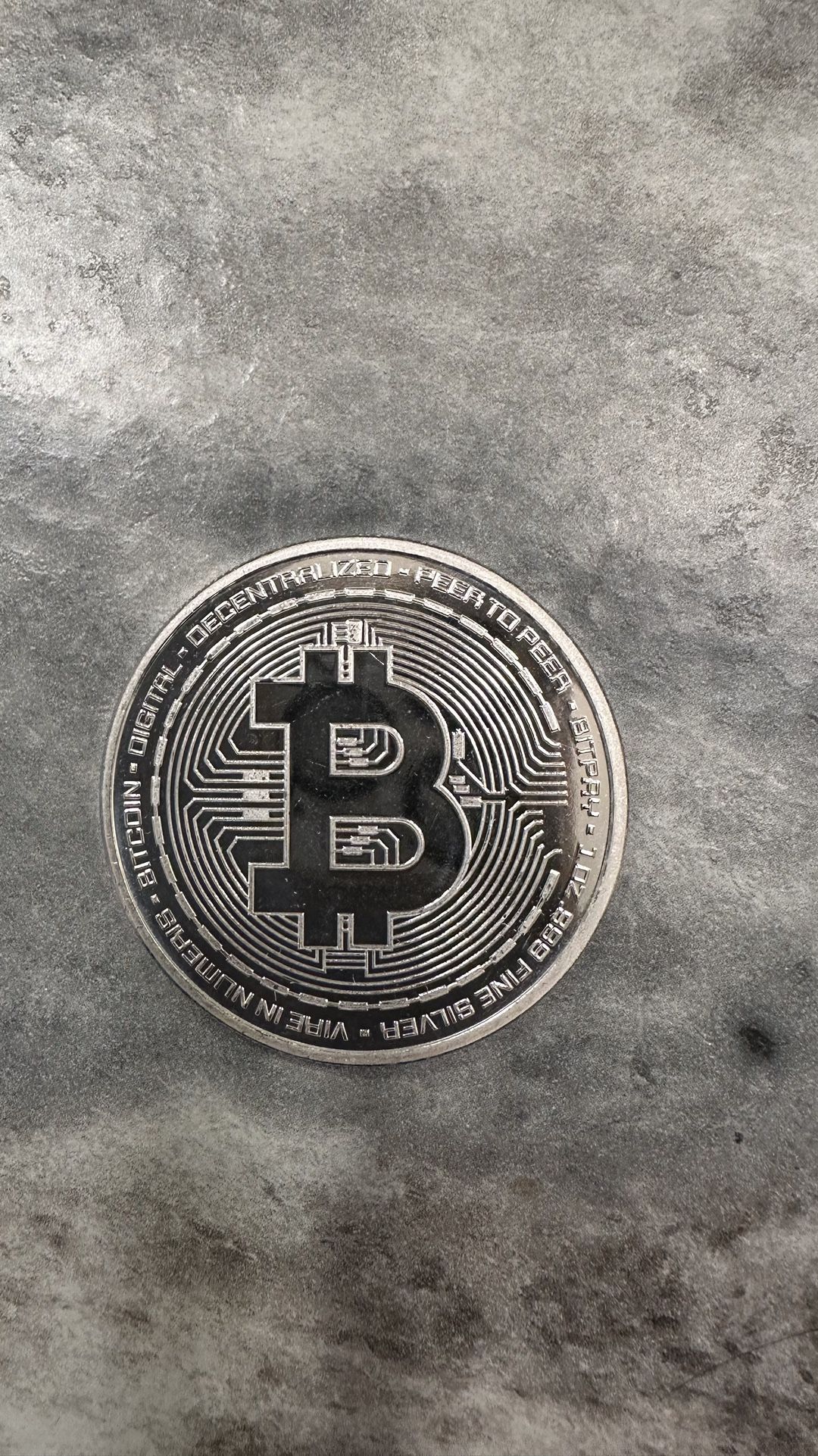 Bitcoin Btc Silver Round 1 Troy Ounce