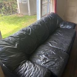 Two Black Sofas 