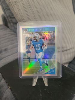 Golden Tate III  optic Donruss Silver Prizm football card