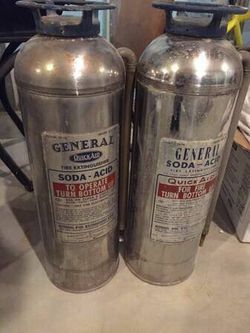Two Antique General Fire Extinguishers