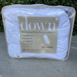 Charter Club Twin Down Comforter (New)