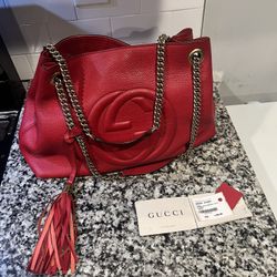 Gucci Soho Shoulder Bag Leather Medium(with Receipt)  