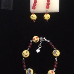 MOJIES BRACELET AND EARRINGS, NEW, HANDMADE 