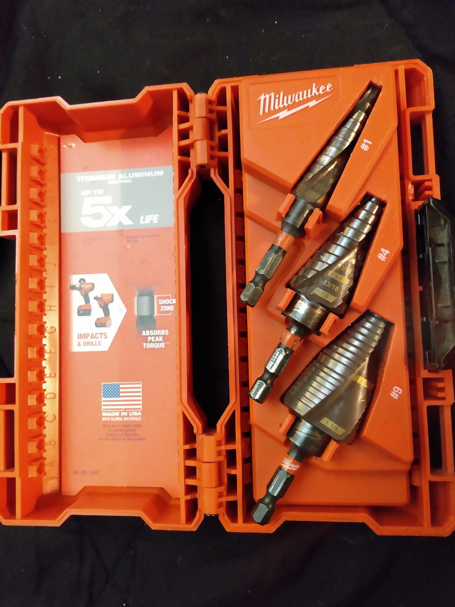 Milwaukee Titanium Shockwave Step Drill Bit Kit