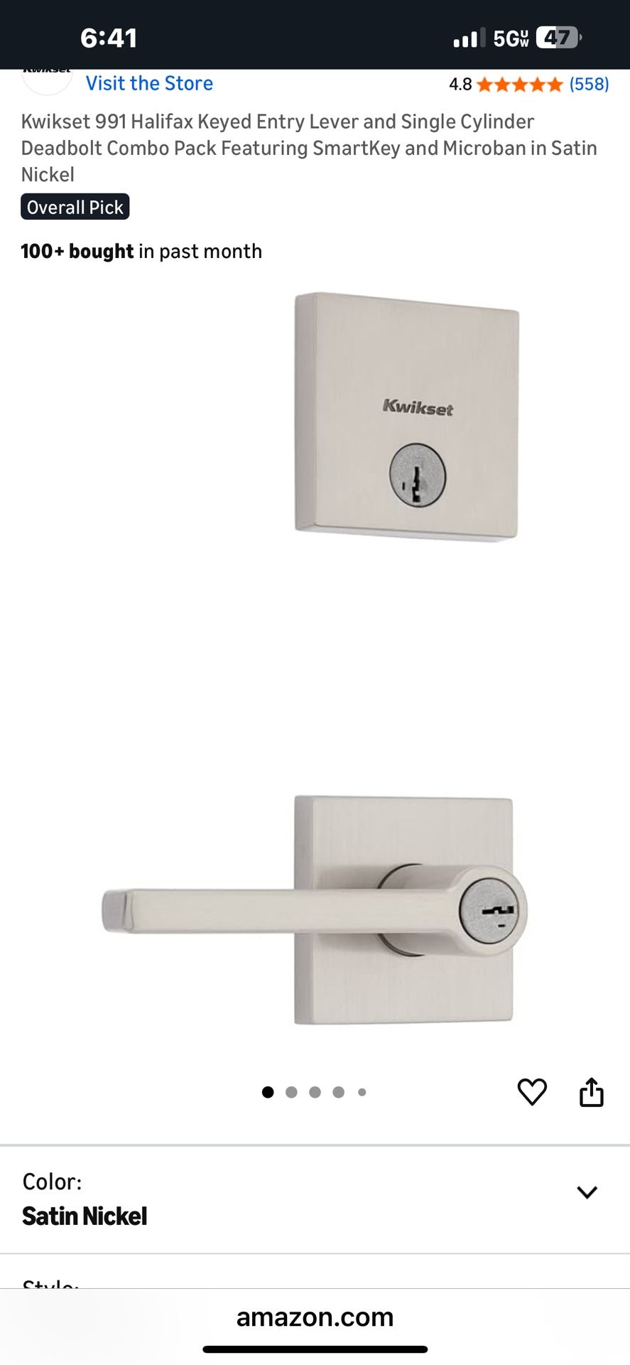 Kwikset Signature Series Halifax Security Set-New