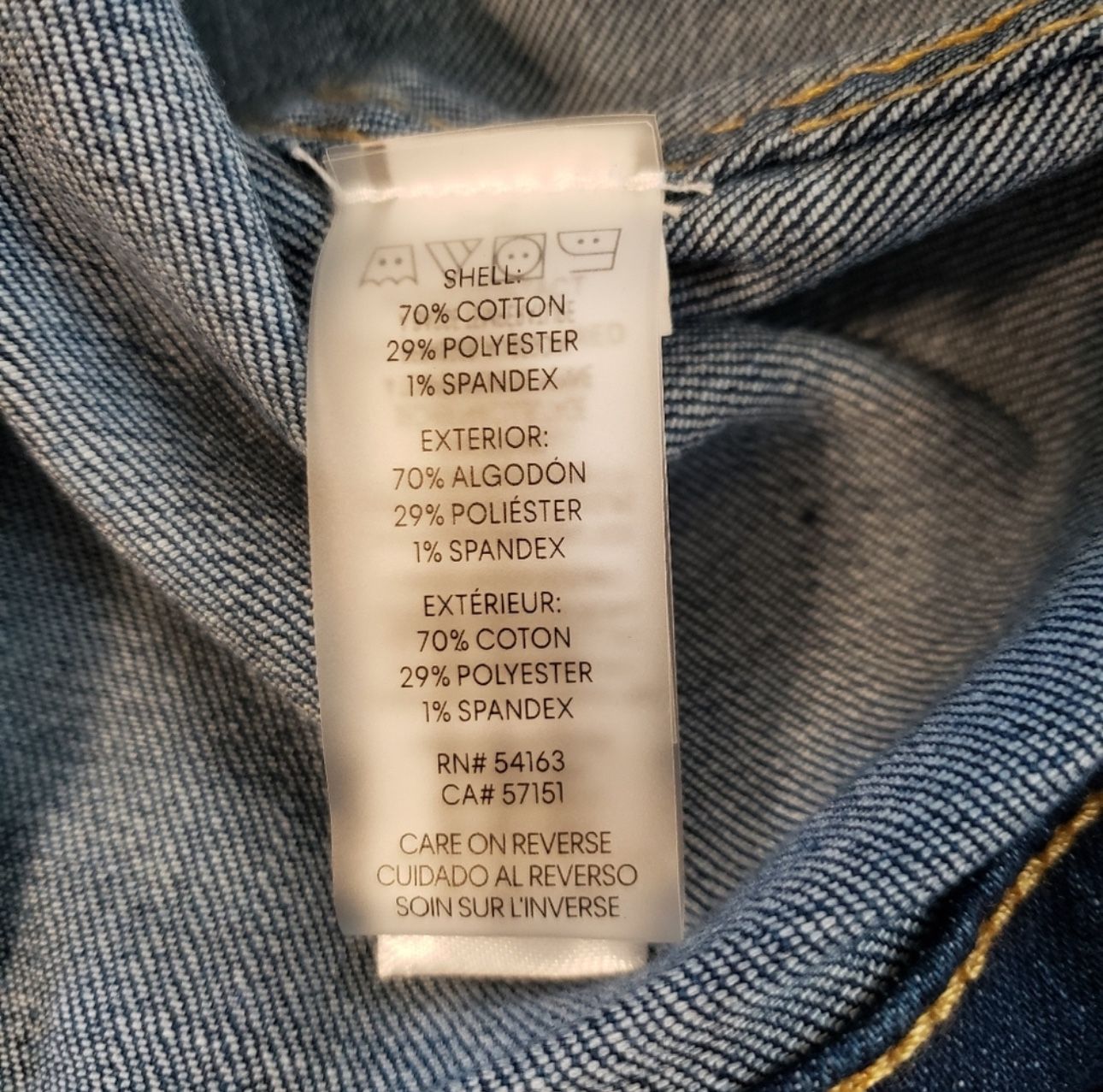 Calvin Klein Blue Button Up Denim Jacket Women's Size Large