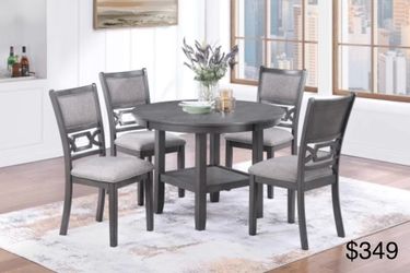 Round dining table set