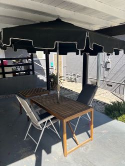 IKEA Outdoor Patio Furniture Set! 2 chairs, 2 tables and umbrella!
