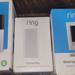 NEW SEALED Ring Doorbell Plus + Chime Pro + Stick Up Cam — $150 