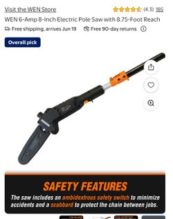 Wen 8” electric pole Saw/Telescoping