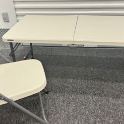 Lifetime Foldable Table with Chair