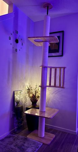 Floor to Ceiling Cat Tree, 5 Level Tall Cat Tree Tower