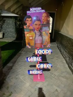 Birthday K Pop banner and welcome stand