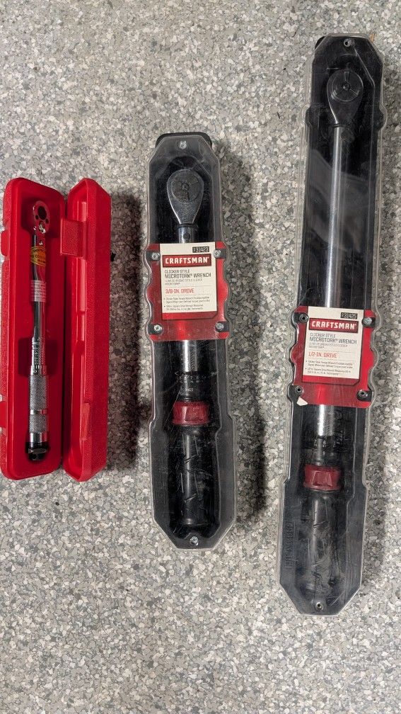 Torque Wrenches 1/2, 3/8, 1/4