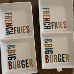 Burger French Fries Plate From Maison Du Monde