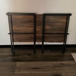 Folding Desk, Barn Wood & Black Iron