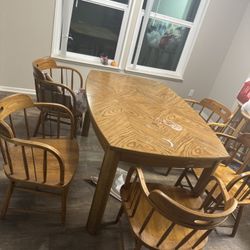 Solid Wood Table & 5 Chairs – Great Deal!