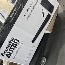 Acoustic Audio Sound Bar With Wired Subwoofer 