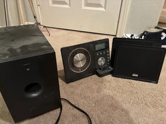 TEAC MC-DX32i Micro Hi-Fi Stereo System w/ Subwoofer & Flat Speakers