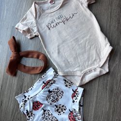 3-Set Fall Baby Girl Outfit! (Size 12-18 Months) 