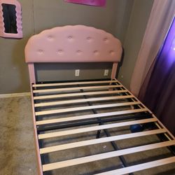 Pink Leather Bed 