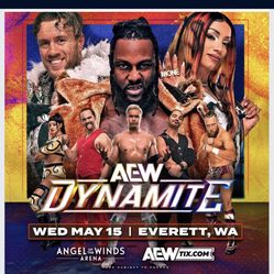AEW All Elite Wrestling Dynamite Floor Seats (Section FLOOR A, Row 3, Aisle Seats!)