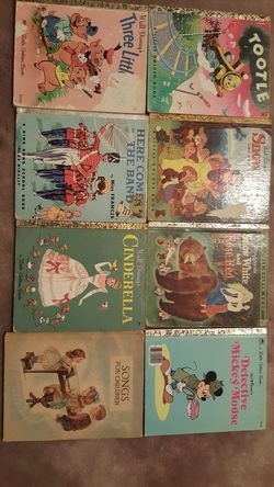 8 vintage walt disney/little golden books 1930s to 1950s