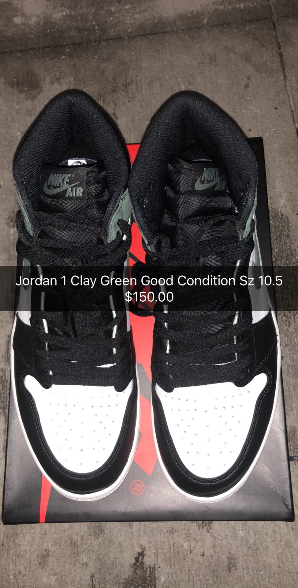 Jordan 1 Clay Green Good Condition
