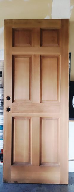 32"x79" .  6-panel wood slab door