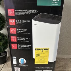 Toshiba 8,000 BTU, 115-Volt Smart Wi-Fi Portable Air Conditioner for upto 350 sq. ft.