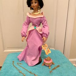 Jasmine Disney Brass Key porcelain Doll 