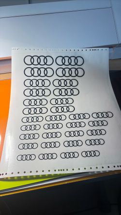 AUDI Logo High Quality Sticker Decal for Calipers. It comes in different sizes or colors.