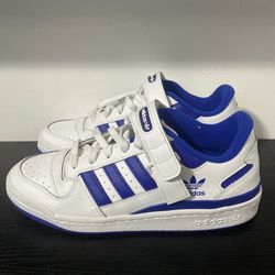 Adidas Forum Low White Blue Men’s Size 9.5 US | Retro Sneakers | Excellent