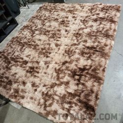 Tie Dye Shag Rug in Browns