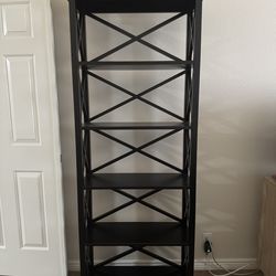 (2) Black Bookshelves by Ballard Designs