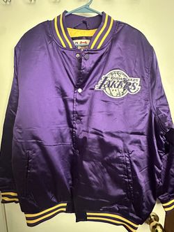 Lakers  Satin Varsity Jacket - Purple