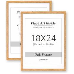 Natural oak wood frame