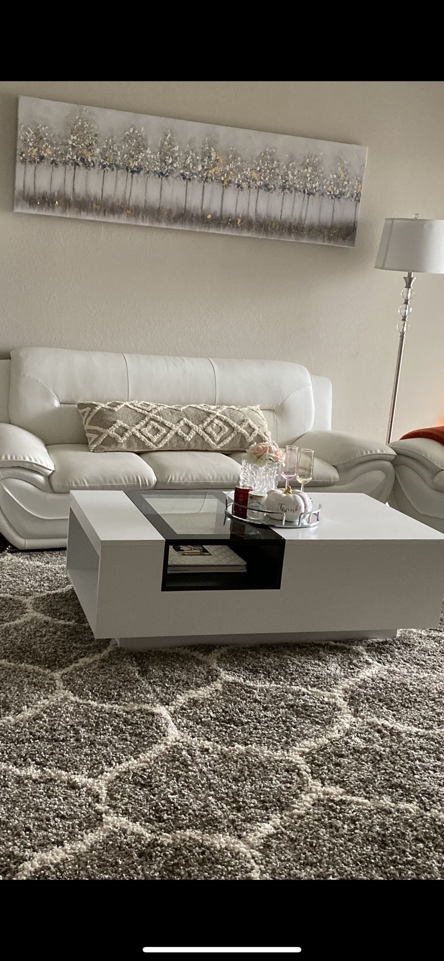 Coffee table and sofa set